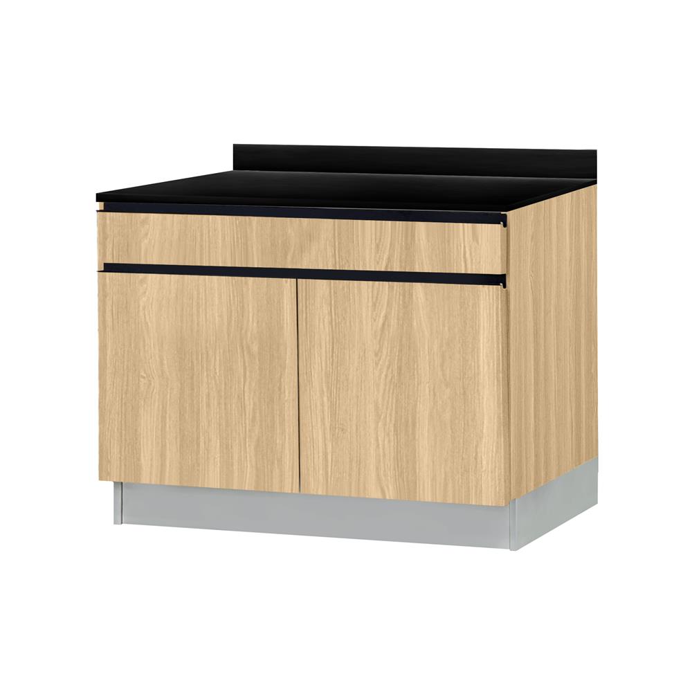 ตู้ตั้งพื้นท็อปเรียบ TSS B SANKI THE KITCHEN PRO 101.5 ซม. สีเชอร์รี่คาปูชิโน