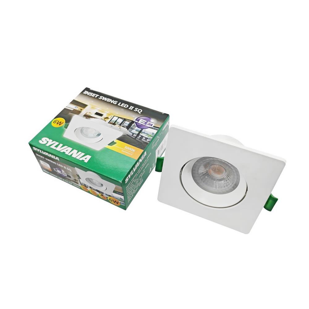 ดาวน์ไลท์ LED SYLVANIA INSET SWING 3 นิ้ว 6 วัตต์ WARM WHITE สีขาว