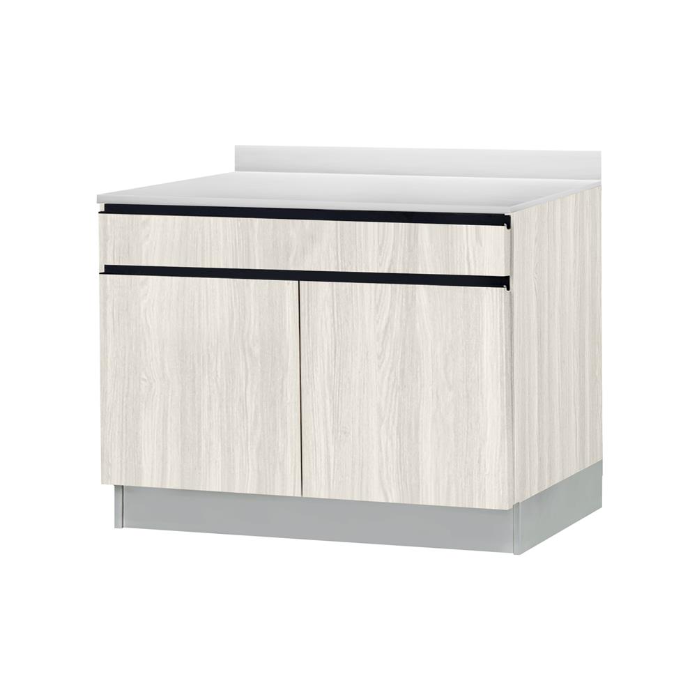 ตู้ตั้งพื้นท็อปเรียบ TSS W SANKI THE KITCHEN PRO 101.5 ซม. สีเนเชอรัลแอช