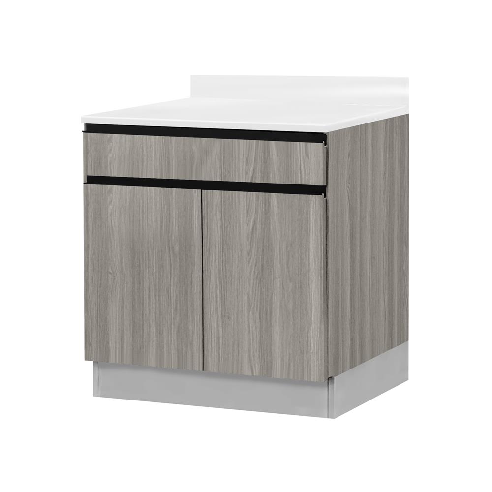 ตู้ตั้งพื้นท็อปเรียบ TSS W SANKI THE KITCHEN PRO 61.5 ซม. สีดริทโตโอ๊ก