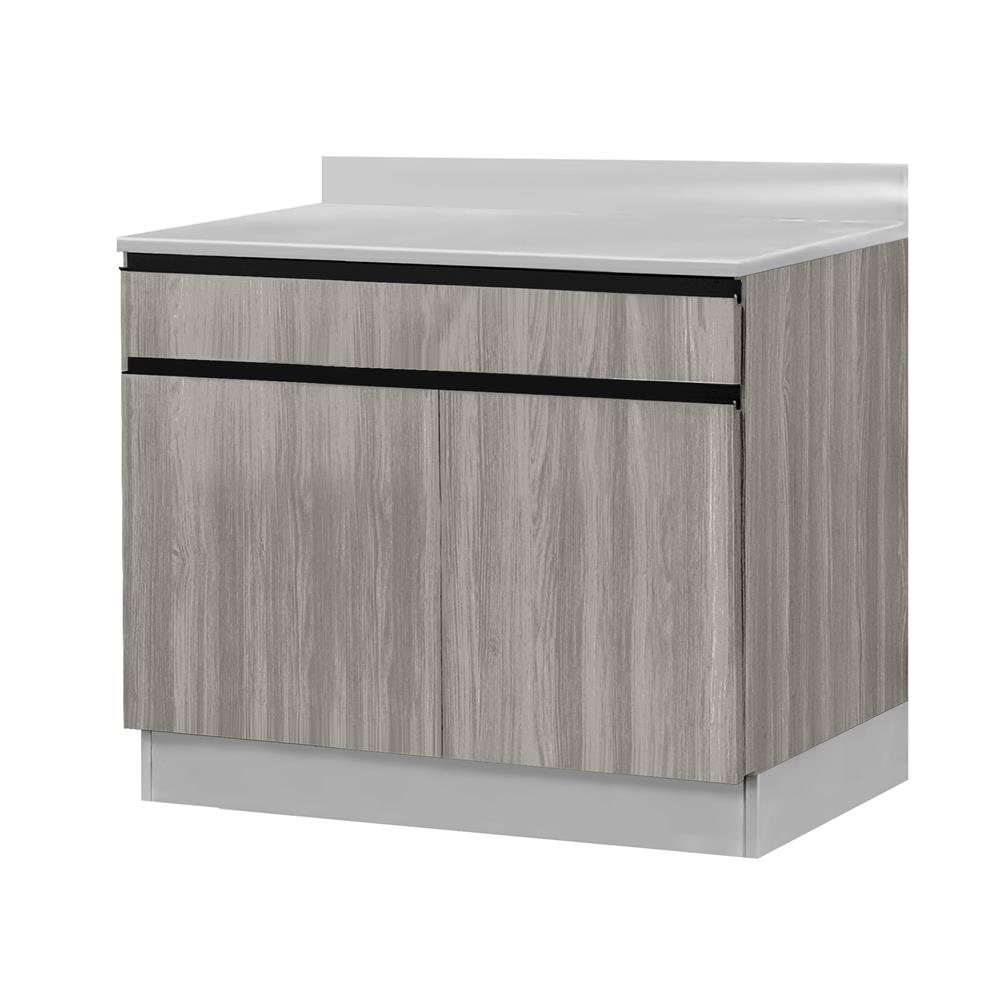 ตู้ตั้งพื้นท็อปเรียบ SL SANKI THE KITCHEN PRO 81.5 ซม. สีดริทโตโอ๊ก