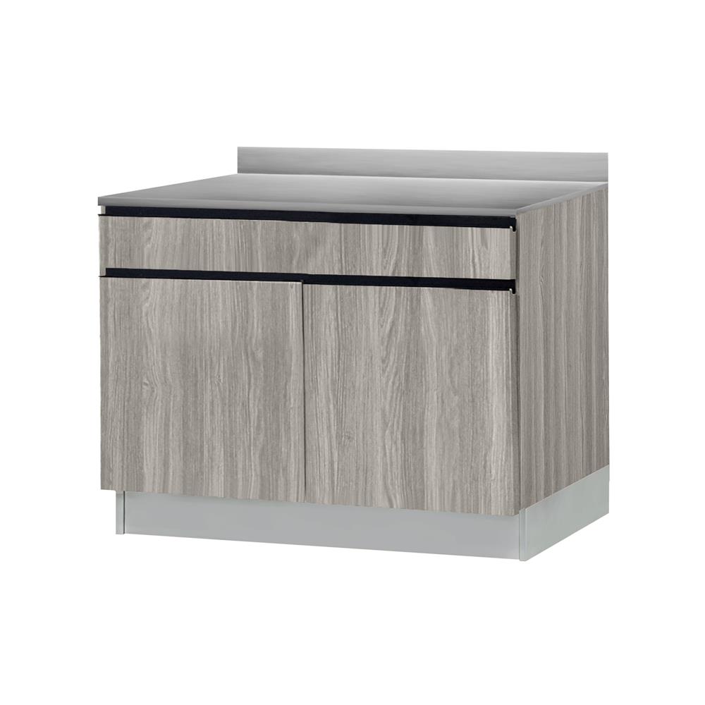 ตู้ตั้งพื้นท็อปเรียบ SL SANKI THE KITCHEN PRO 101.5 ซม. สีดริทโตโอ๊ก