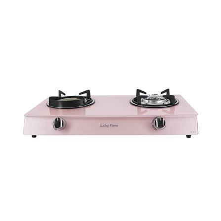 เตาแก๊สตั้งโต๊ะ 2 หัวแก๊ส LUCKY FLAME AG-2102S(P) สีชมพู_0
