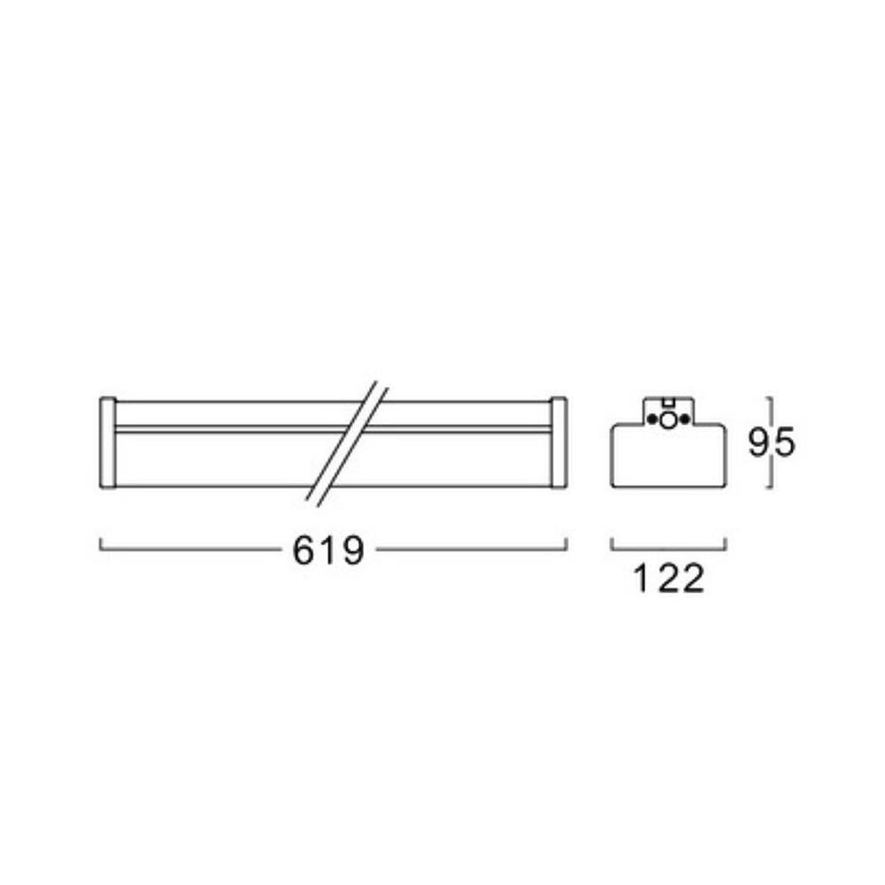 รางนีออน L&E 9J-00517 2x600 มม. สีขาว