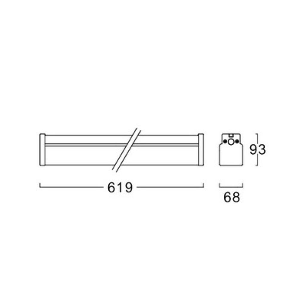 รางนีออน L&E 9J-00515 1x600 มม. สีขาว
