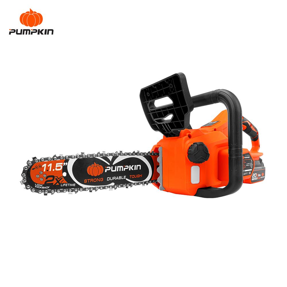 เลื่อยโซ่ไร้สาย (พร้อมแบตเตอรี่) PUMPKIN INF-115CSB-501K 11.5 นิ้ว 20 โวลต์