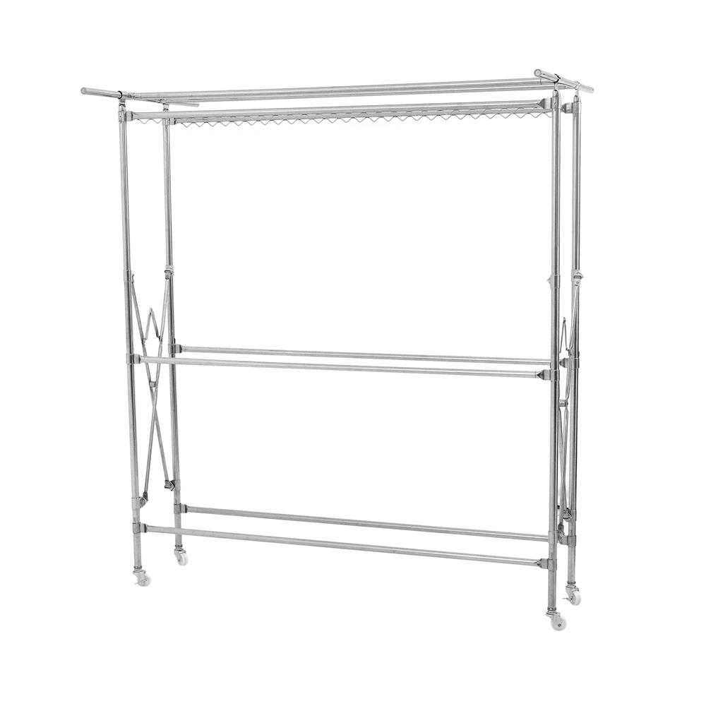 ราวตากผ้าสเตนเลส 304 พับได้ 6 เส้น PLIM EMMA 1.5 ม. สีเงิน