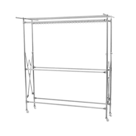 ราวตากผ้าสเตนเลส 304 พับได้ 6 เส้น PLIM EMMA 1.5 ม. สีเงิน_2