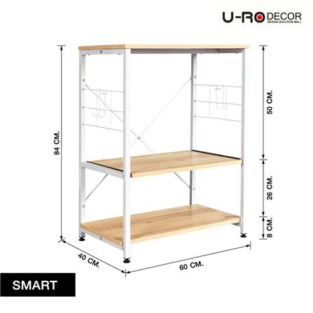 ชั้นวางของโล่ง 3 ชั้น U-RODECOR SMART 60 ซม. สี LIGHT OAK_6