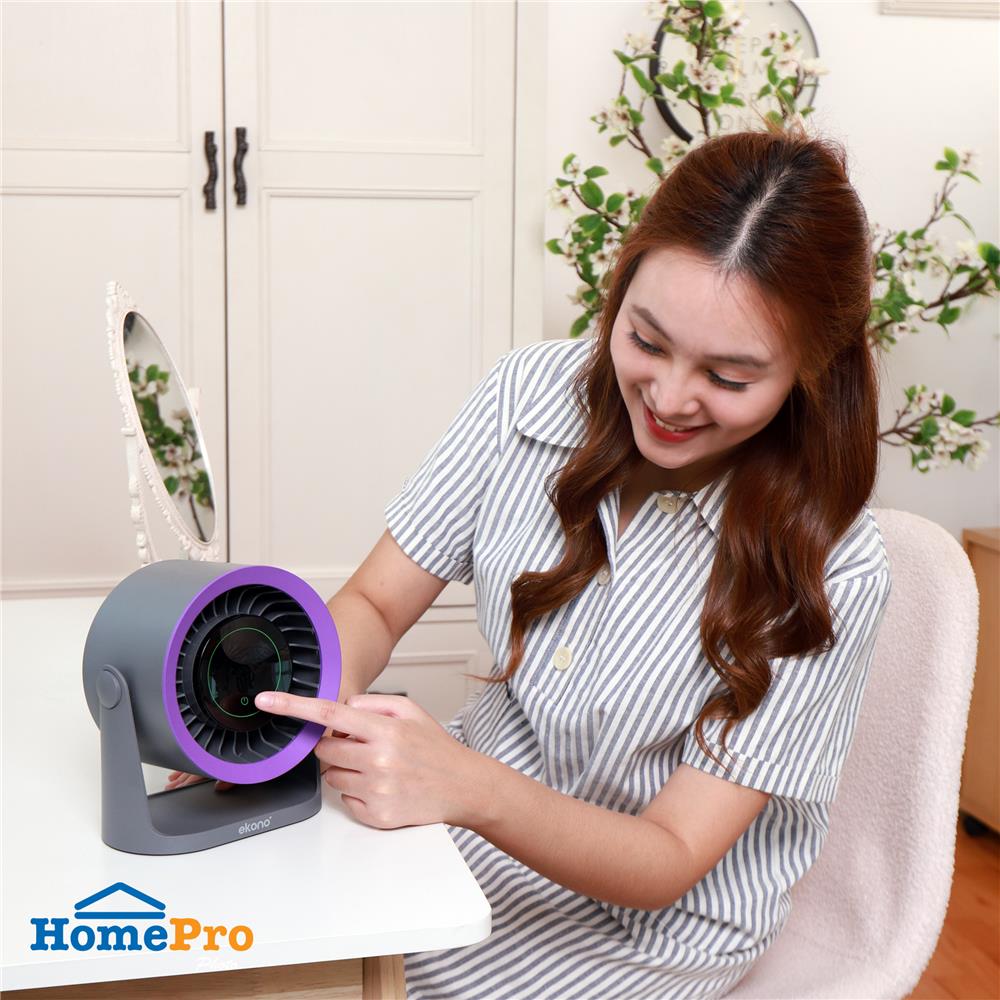 พัดลมพกพา 5 นิ้ว EKONO EK-PTB07 สีเทา