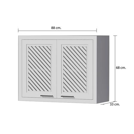 ตู้แขวนคู่ CABIN HARPER 88x68 ซม. สีเทา_5