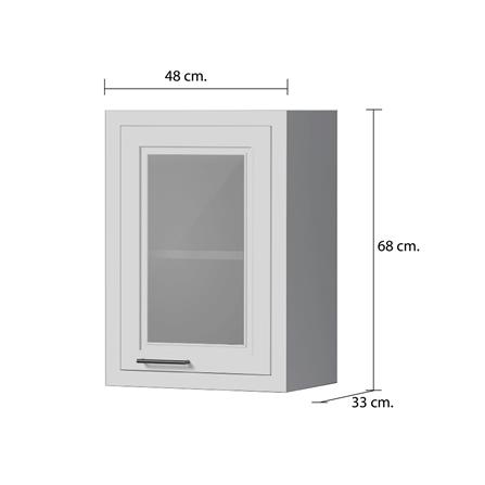 ตู้แขวนเดี่ยว CABIN HARPER 48x68 ซม. สีเทา_4