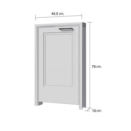 บานถังแก๊ส CABIN HARPER 45.5x79 ซม. สีเทา_4