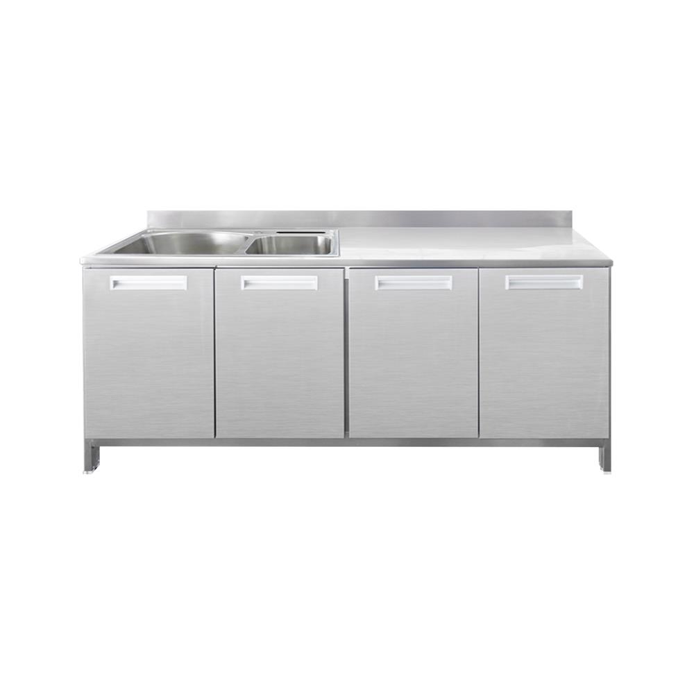 ตู้ตั้งพื้นท็อปซิงค์ 2 หลุม SANKI CLEAN KITCHEN SMC-NS2 180 ซม.