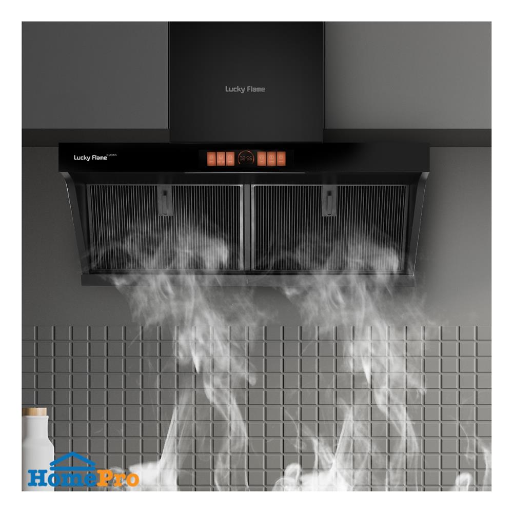เครื่องดูดควันกระโจม LUCKY FLAME RWE-L19018(B) 90 ซม.