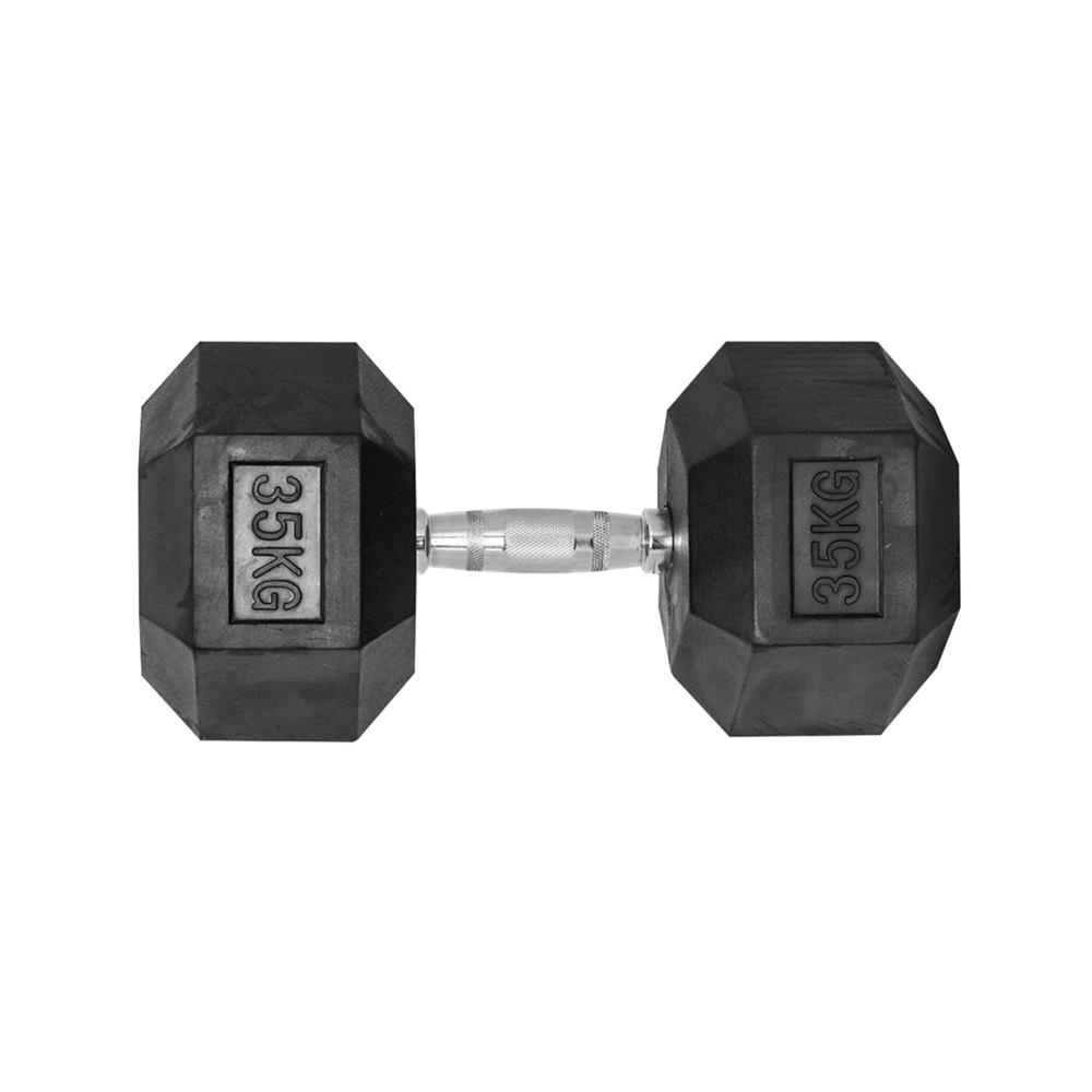 ดัมเบลหกเหลี่ยม หุ้มยาง IRONTEC 35 กก. (1 ข้าง)