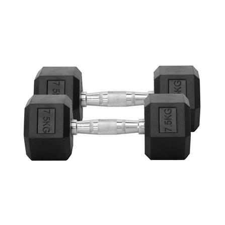 ดัมเบลหกเหลี่ยม หุ้มยาง IRONTEC 7.5 กก. (1 คู่)_0