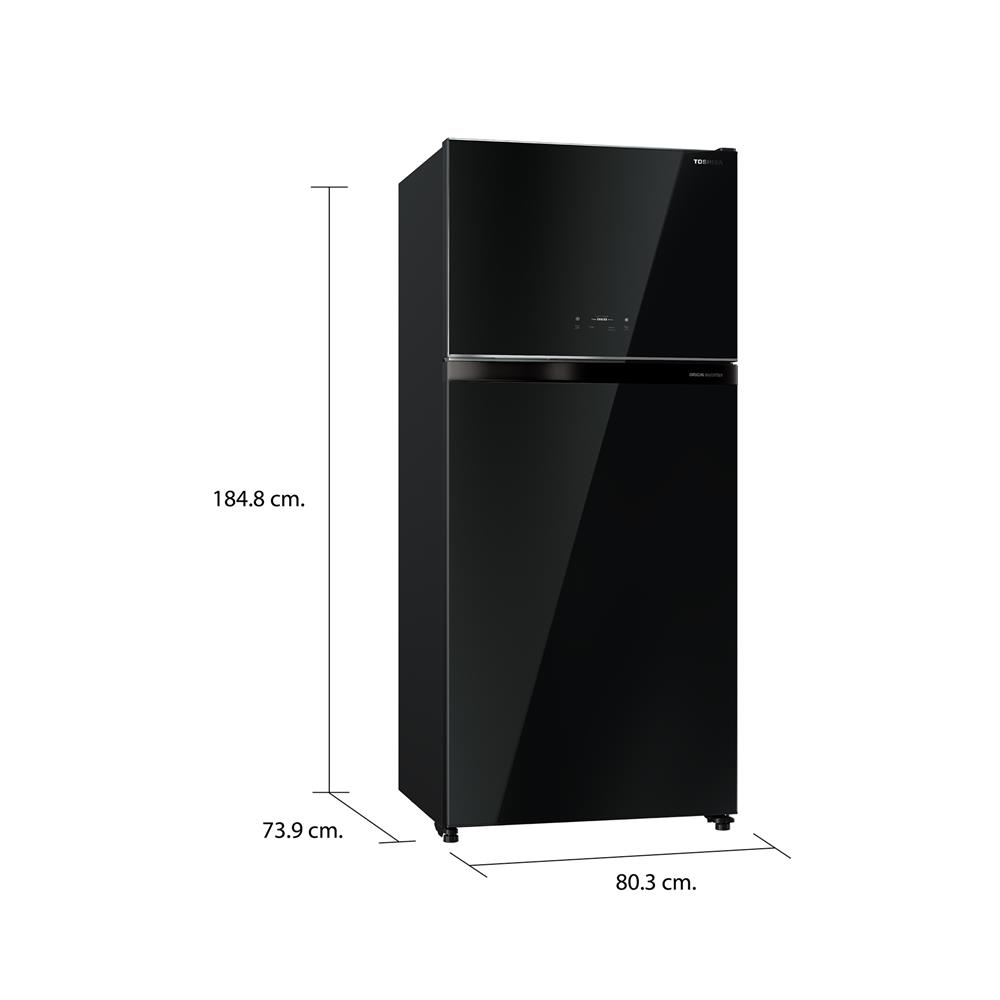 ตู้เย็น 2 ประตู TOSHIBA GR-RT835WE-PGTH(XK) 21.5 คิว กระจกดำ