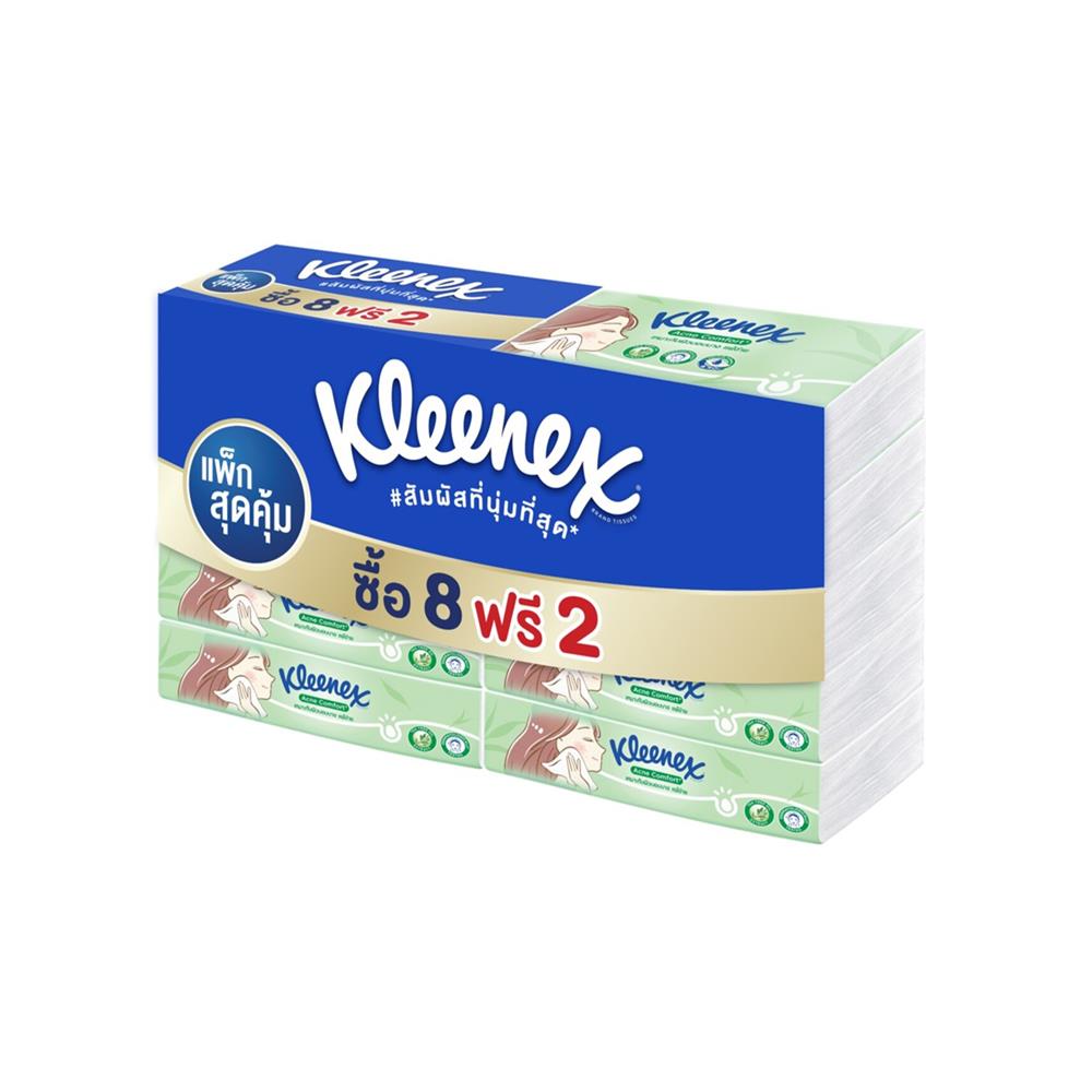 กระดาษเช็ดหน้า KLEENEX ACNE SOFTBOX (แพ็ก 8+2)