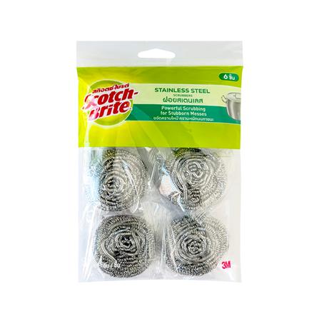 ฝอยสแตนเลส SCOTCH-BRITE 14 กรัม (แพ็ก 6 ชิ้น)_0