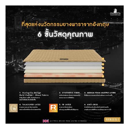 แผ่นรองนอน 6 ฟุต DUNLOPILLO TALASILVER PLUSH I_4