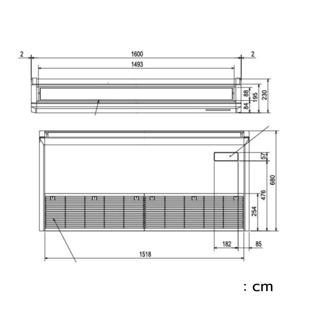 แอร์แขวน MITSUBISHI PCY-SM48KAL4 48109 บีทียู อินเวอร์เตอร์