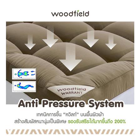 แผ่นรองนอน 6 ฟุต WOODFIELD WARRANT สี DARK BROWN_4