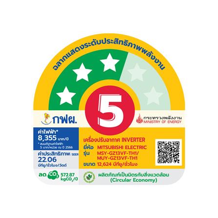 แอร์ผนัง MITSUBISHI MSY-GZ13VF 12624 บีทียู อินเวอร์เตอร์_2