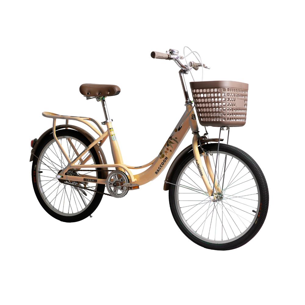จักรยานแม่บ้าน 24 นิ้ว RACCOON TN24R75 สีเหลือง