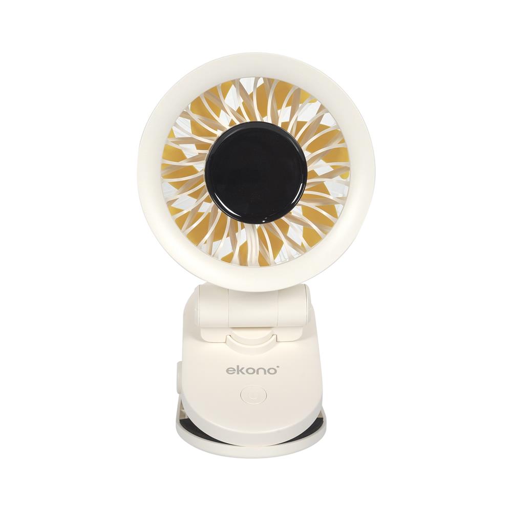 พัดลมพกพา 4 นิ้ว EKONO EK-PTB10 สีครีม_0