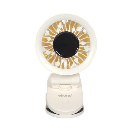 พัดลมพกพา 4 นิ้ว EKONO EK-PTB10 สีครีม