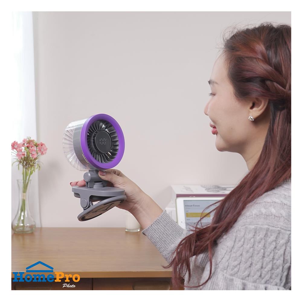 พัดลมพกพา 4 นิ้ว EKONO EK-PTB10 สีเทา