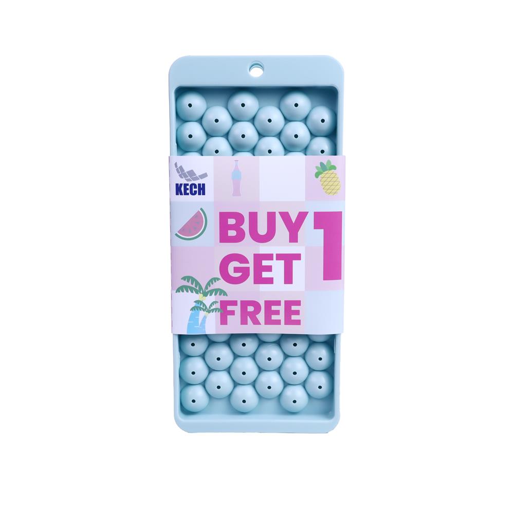 ที่ทำน้ำแข็งมีฝาปิด 63 ช่อง KECH สีฟ้า (แพ็ก 1 แถม 1)