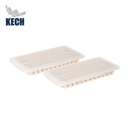 ที่ทำน้ำแข็งมีฝาปิด 60 ช่อง KECH สีครีม (แพ็ก 1 แถม 1)_0