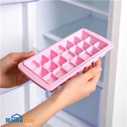ที่ทำน้ำแข็งมีฝาปิด 21 ช่อง KECH สีชมพู (แพ็ก 1 แถม 1)_3