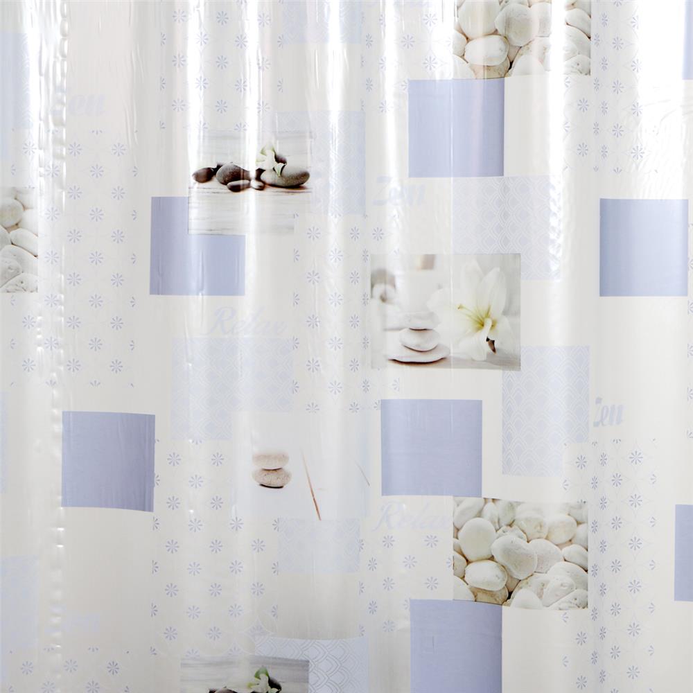 ม่านห้องน้ำ PVC WSP SCP-2/B5129 180X180 ซม.