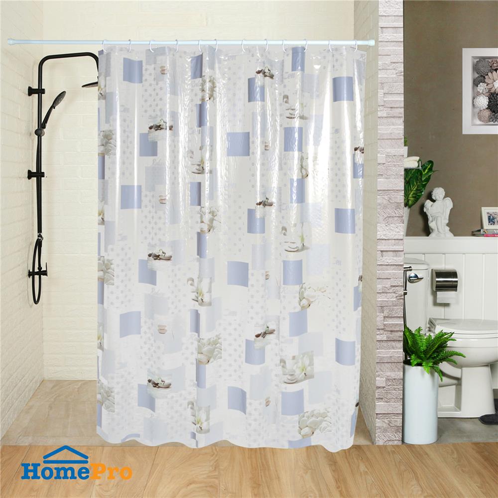 ม่านห้องน้ำ PVC WSP SCP-2/B5129 180X180 ซม.