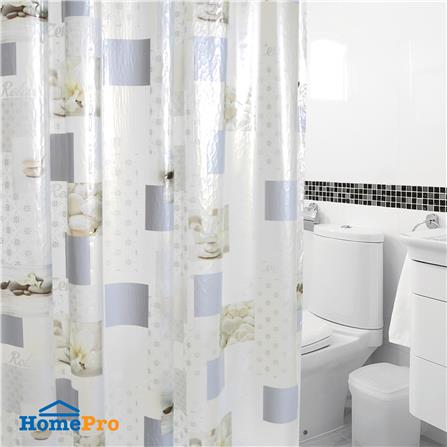 ม่านห้องน้ำ PVC WSP SCP-2/B5129 180X180 ซม._4