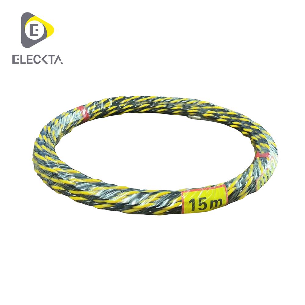 ลวดร้อยท่อดึงสายไฟ ELECKTA 7 มม. 15 ม. สีเหลือง/ดำ