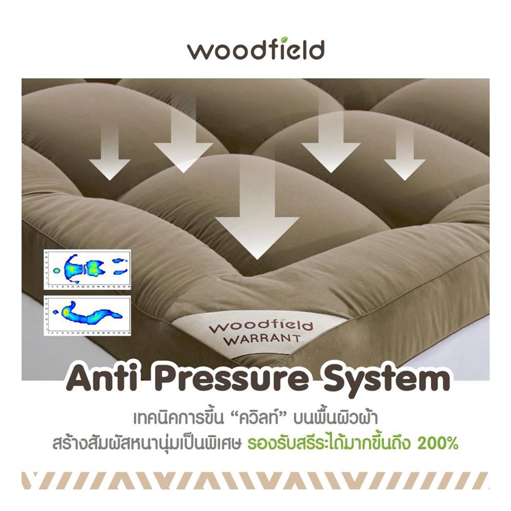 แผ่นรองนอน 5 ฟุต WOODFIELD WARRANT สี GREY