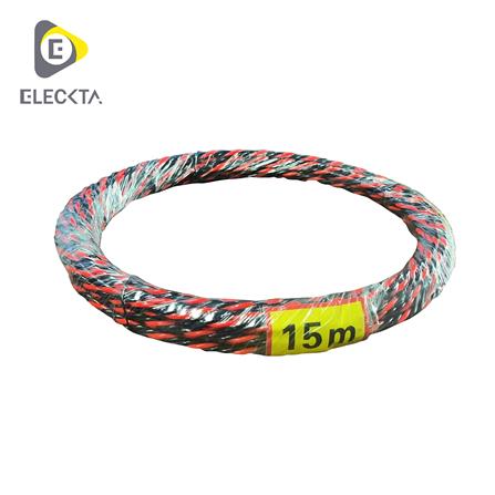 ลวดร้อยท่อดึงสายไฟ ELECKTA 6 มม. 15 ม. สีแดง/ดำ_0