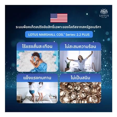 ที่นอน 6 ฟุต LOTUS ASLEEP III (พร้อมหมอนหนุน 2 ใบ)_8