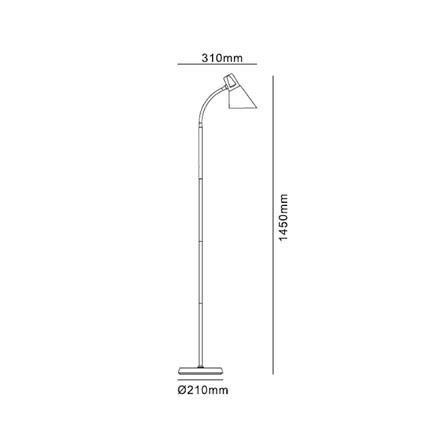 ไฟตั้งพื้น CARINI MT16-1521BK สีดำ 1 หัว_8