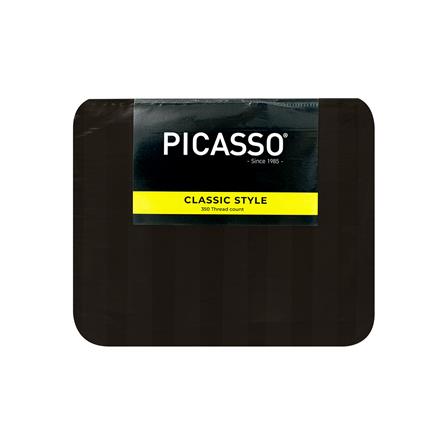ชุดผ้าปูที่นอน 6 ฟุต (ชุด 5 ชิ้น) PICASSO CLASSIC STYLE สี DARK BROWN_3