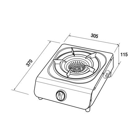 เตาแก๊สตั้งโต๊ะ 1 หัวแก๊ส MEX PC4311X_9