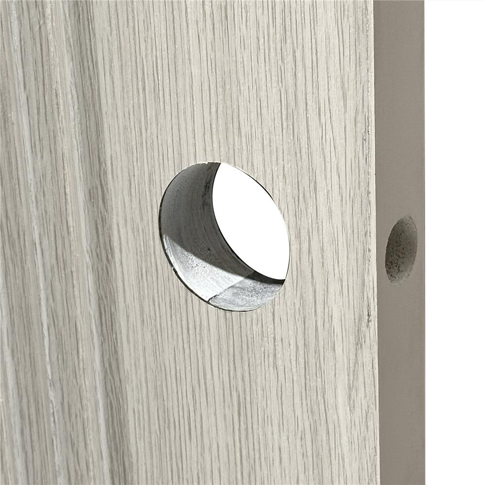 ประตูห้องน้ำ UPVC เจาะลูกบิด AZLE PZL05 70x200 ซม. สี WHITE GRAY