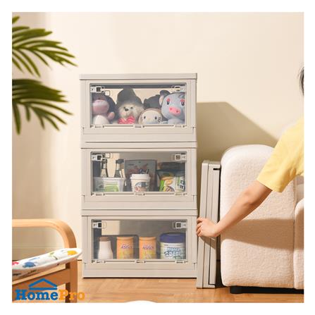 กล่องเก็บของพับได้ STACKO LAURA 55 ลิตร 50.5X36.5X29.5 ซม. สีขาว_5