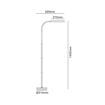 ไฟตั้งพื้น LED CARINI MT16-6602 12 วัตต์ สีขาว_8