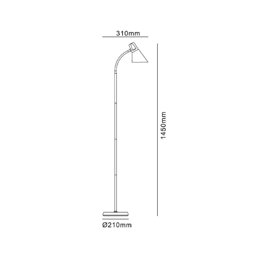 ไฟตั้งพื้น CARINI MT16-1521WH สีขาว 1 หัว