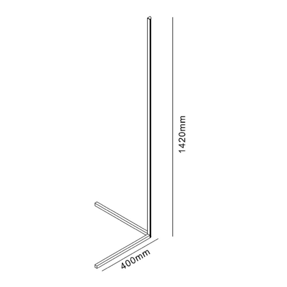 ไฟตั้งพื้น LED CARINI MT16-3670 16 วัตต์ สีขาว/ดำ